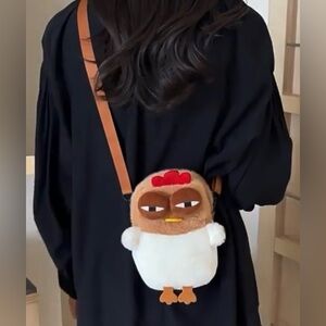 NWT Chicken Purse - White & Brown - Perfect for Easter!